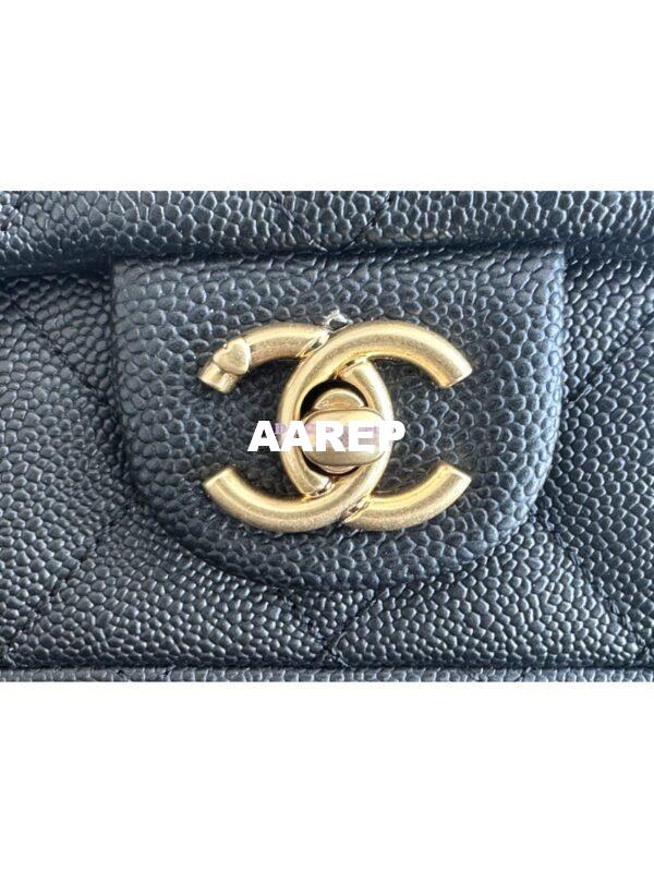 Replica Chanel 23P Heart Crush Chain Flap Bag in Black Caviar AS3828 AS3829 AS3921 7