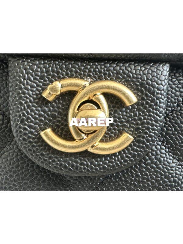 Replica Chanel 23P Heart Crush Chain Flap Bag in Black Caviar AS3828 AS3829 AS3921 20