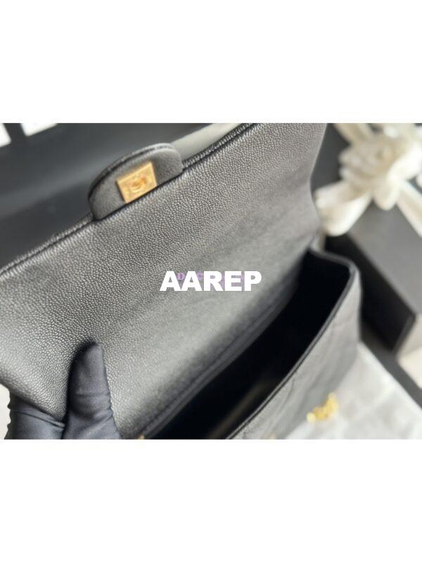 Replica Chanel 23P Heart Crush Chain Flap Bag in Black Caviar AS3828 AS3829 AS3921 24