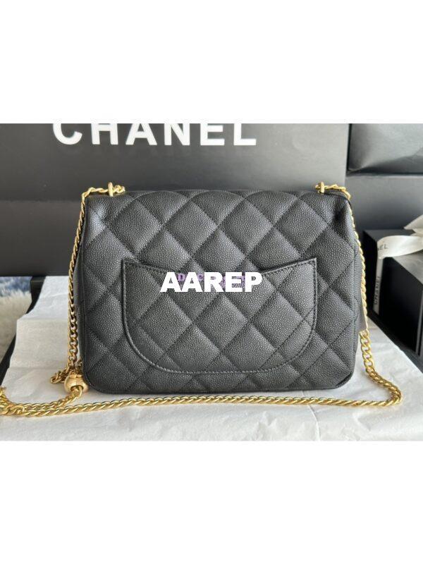 Replica Chanel 23P Heart Crush Chain Flap Bag in Black Caviar AS3828 AS3829 AS3921 26