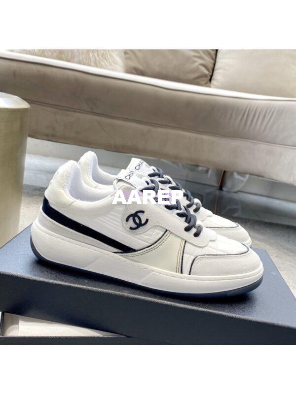 Replica Chanel 23C Trainers Fabric & Suede Calfskin G39802 White 3