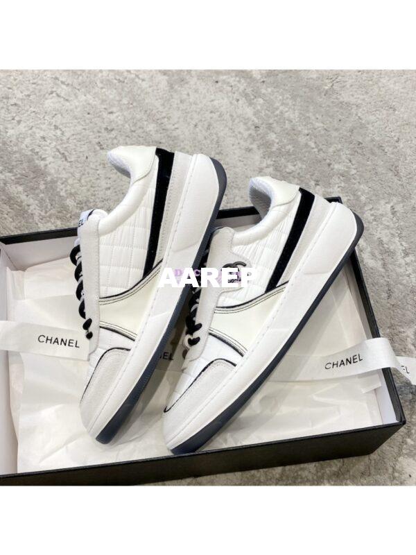 Replica Chanel 23C Trainers Fabric & Suede Calfskin G39802 White 6