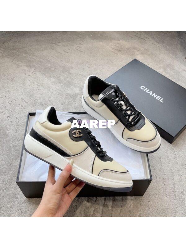 Replica Chanel 23C Trainers Lambskin & Suede Calfskin G45212 White Beige 5
