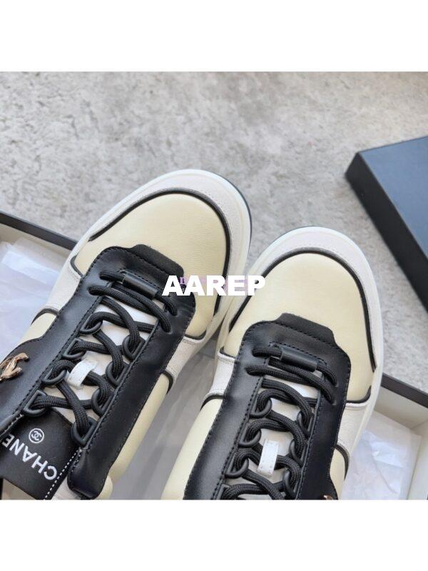 Replica Chanel 23C Trainers Lambskin & Suede Calfskin G45212 White Beige 9