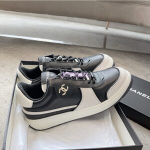 Replica Chanel 23C Trainers Lambskin & Suede Calfskin G45212 Black White