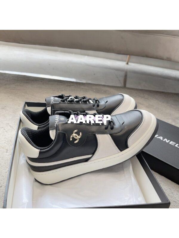Replica Chanel 23C Trainers Lambskin & Suede Calfskin G45212 Black White