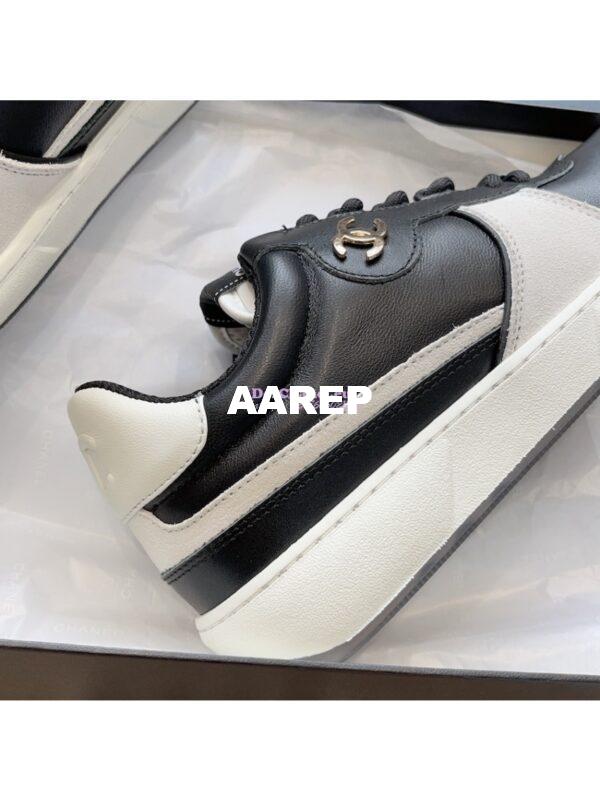 Replica Chanel 23C Trainers Lambskin & Suede Calfskin G45212 Black White 5
