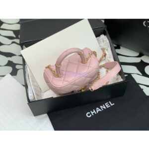 Replica Chanel 23SS Small Vanity Case in Lambskin Light Pink AS3973 (Limited Edition) 2
