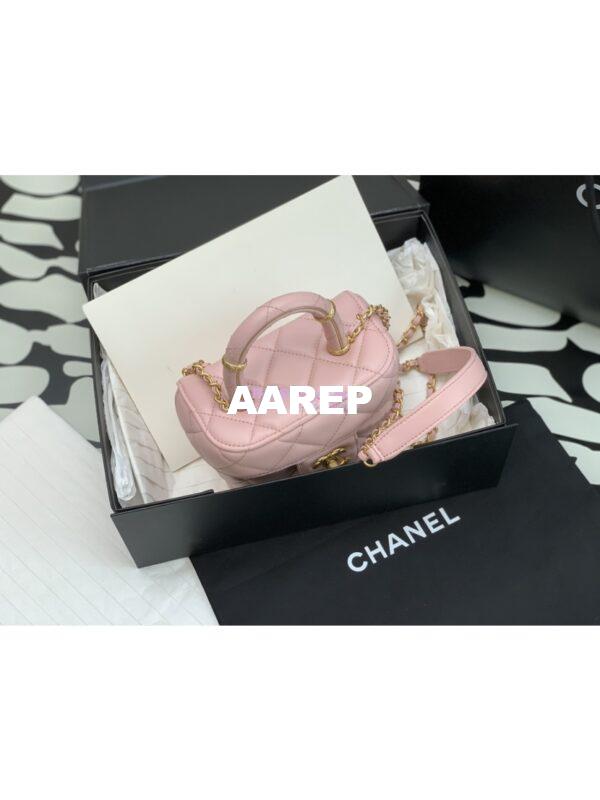 Replica Chanel 23SS Small Vanity Case in Lambskin Light Pink AS3973 (Limited Edition) 2