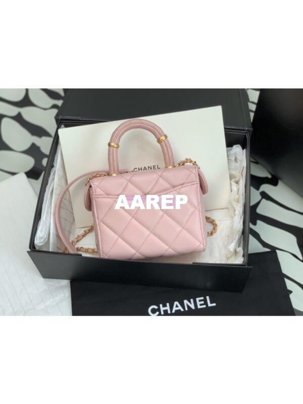 Replica Chanel 23SS Small Vanity Case in Lambskin Light Pink AS3973 (Limited Edition) 6