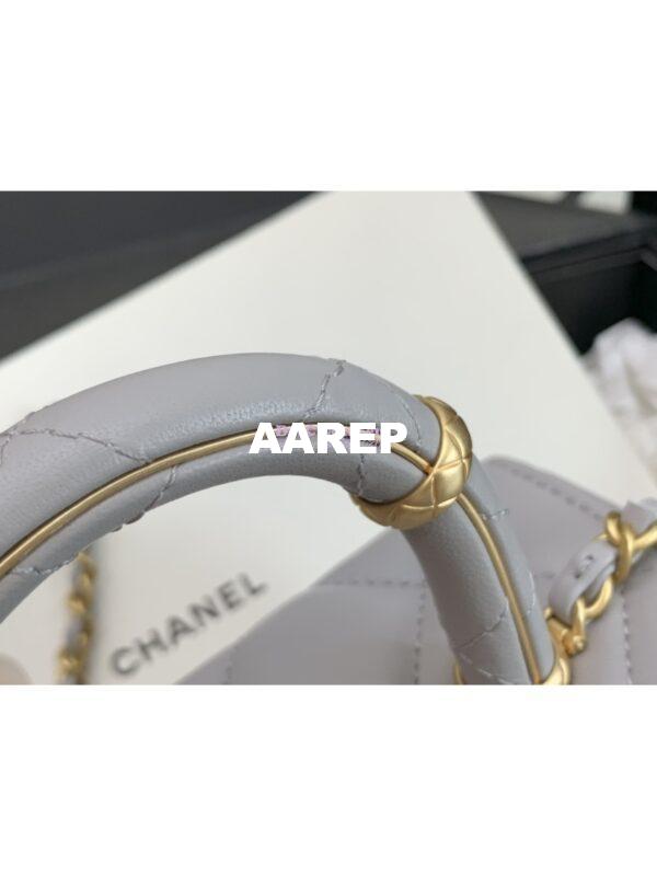 Replica Chanel 23SS Small Vanity Case in Lambskin Light Blue AS3973 (Limited Edition) 3