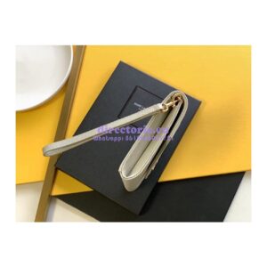 Replica YSL Saint Laurent Monogram Clutch in Quilted Grain De Poudre Embossed Leather 617662 Blanc 2