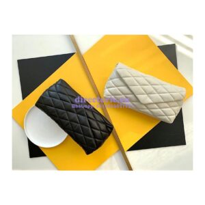 Replica YSL Saint Laurent Sade Puffer Envelope Clutch in Lambskin 6550041 Black