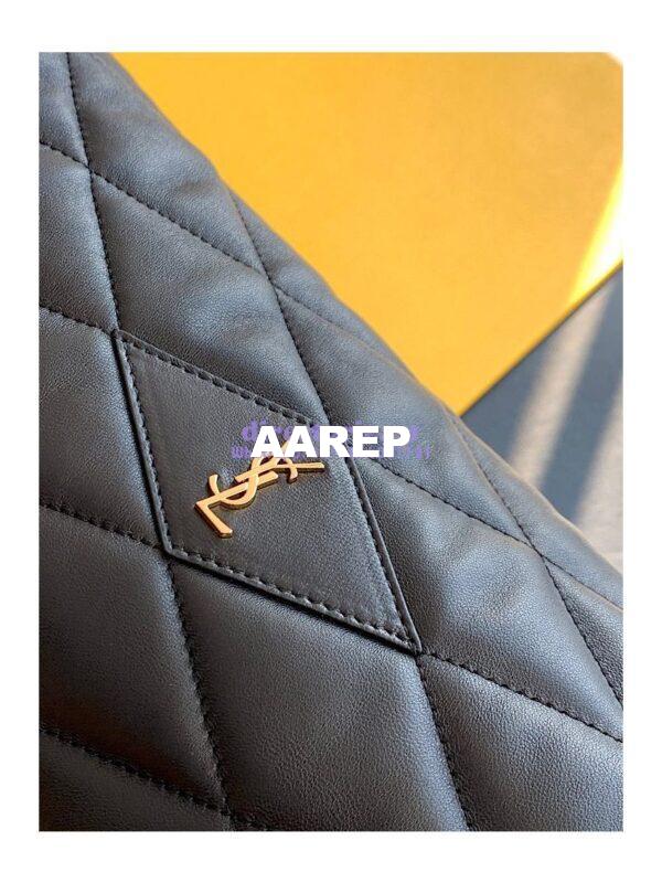 Replica YSL Saint Laurent Sade Puffer Envelope Clutch in Lambskin 6550041 Black 10