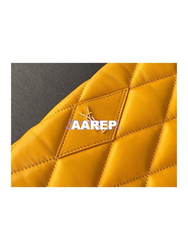 Replica YSL Saint Laurent Sade Puffer Envelope Clutch in Lambskin 6550041 Saffron 6