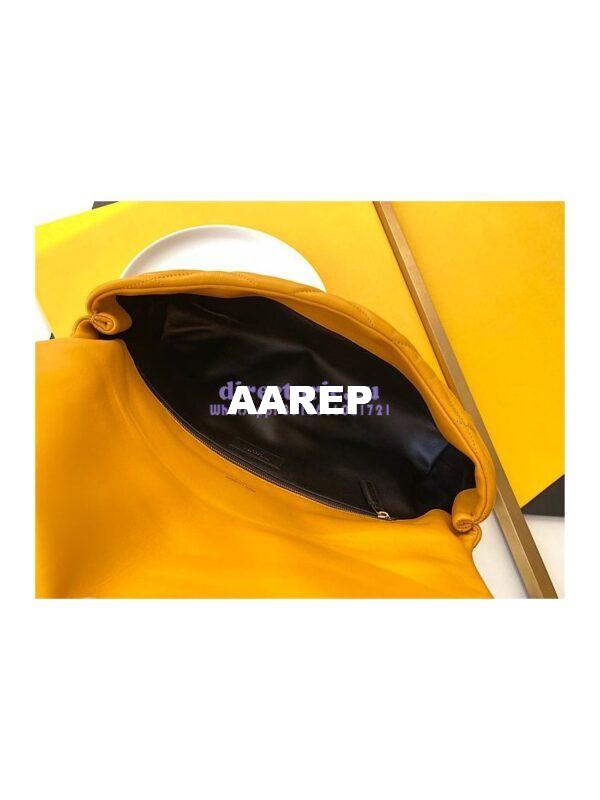 Replica YSL Saint Laurent Sade Puffer Envelope Clutch in Lambskin 6550041 Saffron 10