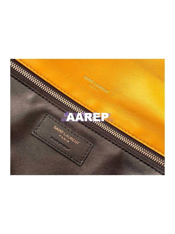 Replica YSL Saint Laurent Sade Puffer Envelope Clutch in Lambskin 6550041 Saffron 11