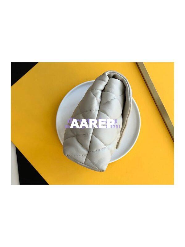 Replica YSL Saint Laurent Sade Puffer Envelope Clutch in Lambskin 6550041 Blanc 7