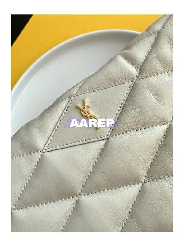Replica YSL Saint Laurent Sade Puffer Envelope Clutch in Lambskin 6550041 Blanc 8