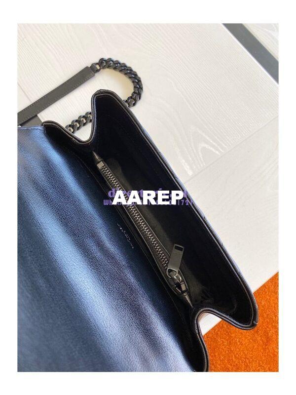 Replica YSL Saint Laurent College Medium In Matelassé Leather 600279 All Black 9