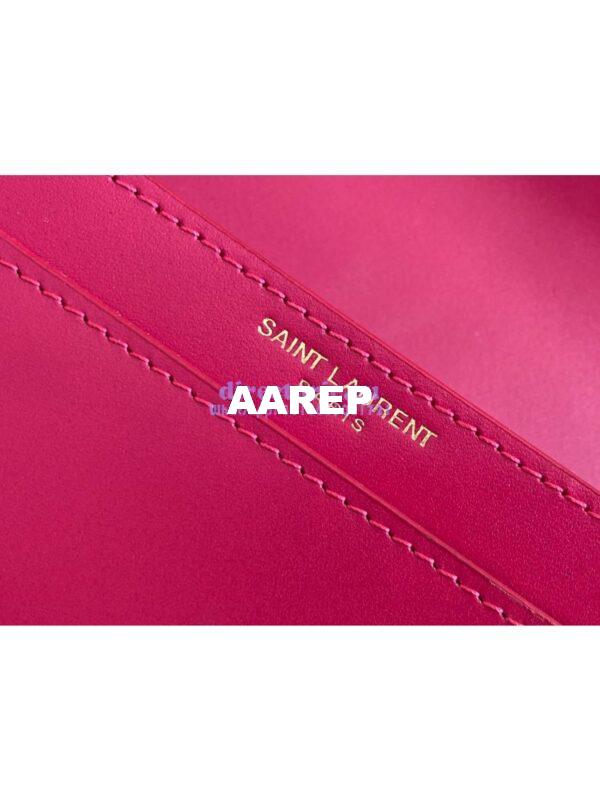 Replica YSL Saint Laurent Cassandra Monogram Clasp Bag In Smooth Leather Rosy Pink 6