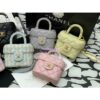 Replica Chanel 23SS Small Vanity Case in Lambskin Light Blue AS3973 (Limited Edition)