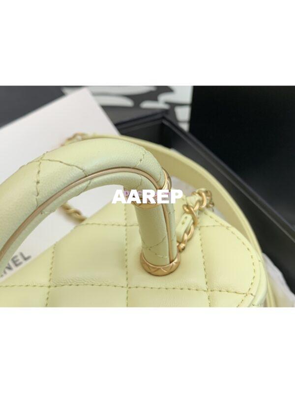 Replica Chanel 23SS Small Vanity Case in Lambskin Light Yellow AS3973 (Limited Edition) 4