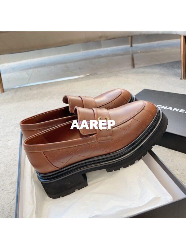 Replica Chanel Moccasins in Calfskin G45074 Light Brown 2