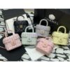 Replica Chanel 23P Small Flap Bag Lambskin Diamante Handle AS4140 Black 2