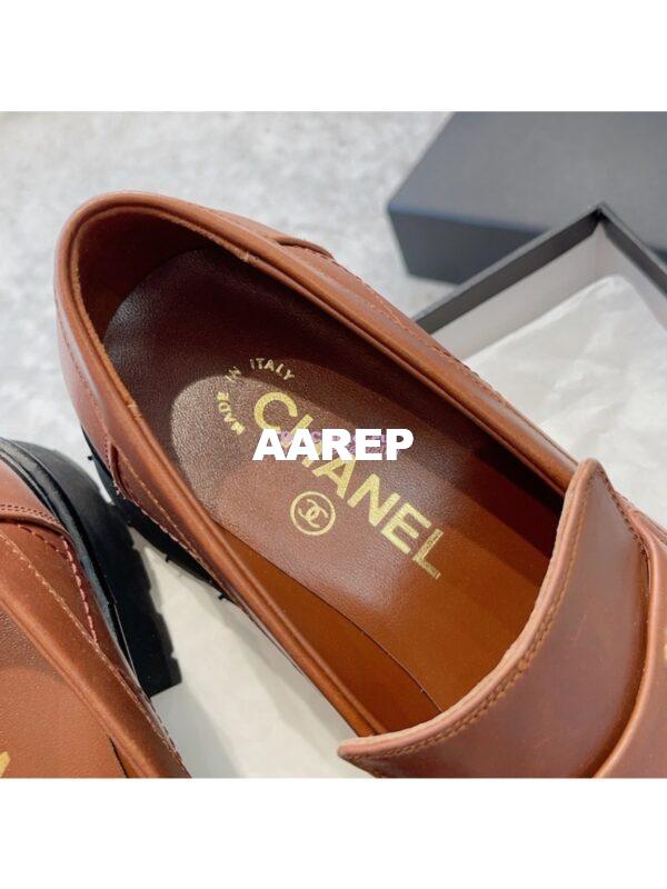 Replica Chanel Moccasins in Calfskin G45074 Light Brown 7