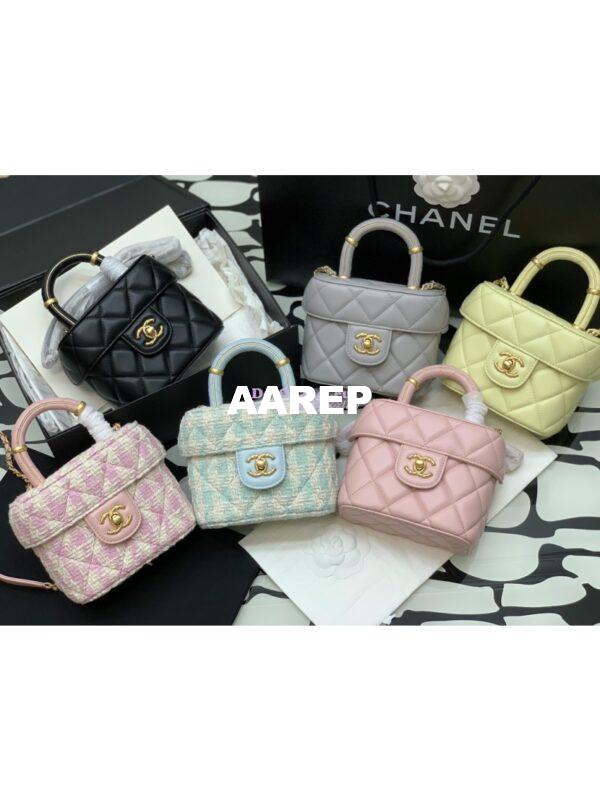 Replica Chanel 23SS Small Vanity Case in Lambskin Black AS3973 (Limited Edition) 2