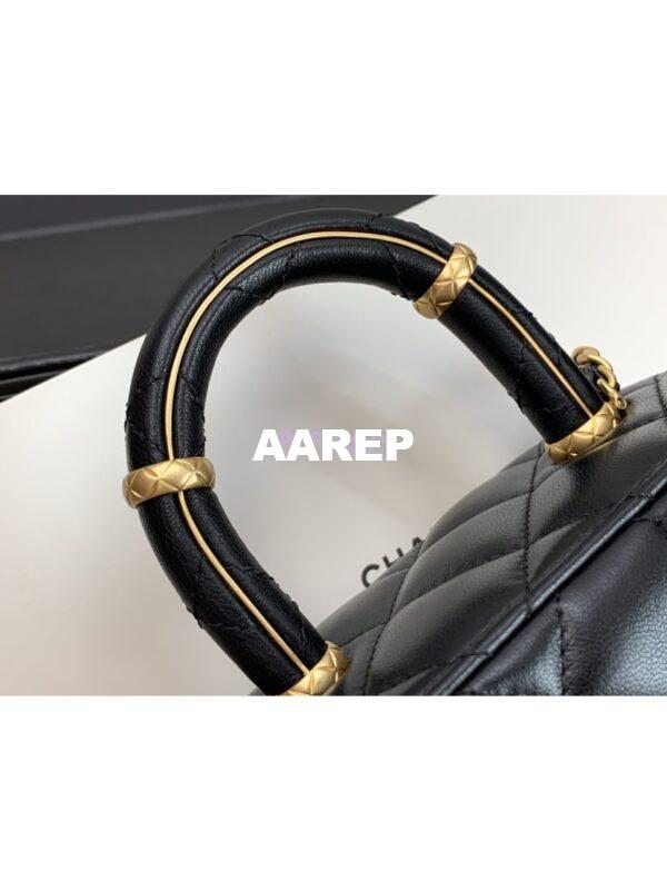 Replica Chanel 23SS Small Vanity Case in Lambskin Black AS3973 (Limited Edition) 7