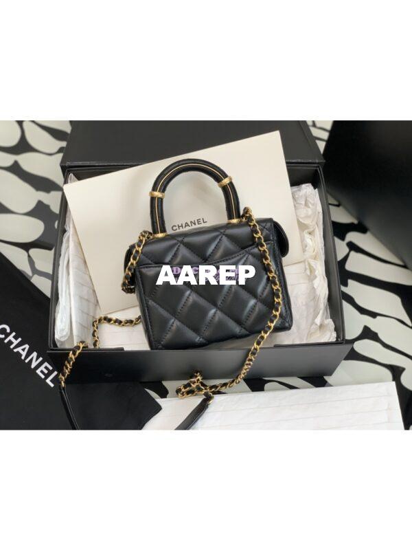 Replica Chanel 23SS Small Vanity Case in Lambskin Black AS3973 (Limited Edition) 9