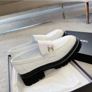 Replica Chanel Moccasins in Calfskin G45074 White