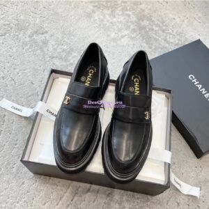 Replica Chanel Moccasins in Calfskin G45074 Black