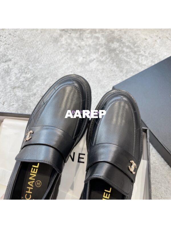 Replica Chanel Moccasins in Calfskin G45074 Black 8