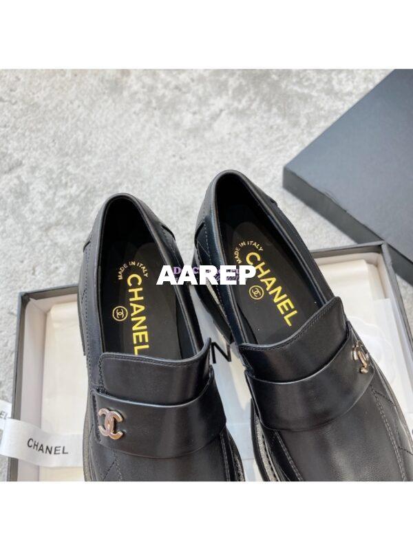 Replica Chanel Moccasins in Calfskin G45074 Black 9