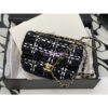 Replica Chanel 23P Flap Bag Lambskin Diamante Handle AS4141 Black