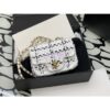 Replica Chanel Raffia Effect Braided Tweed Mini Flap Bag AS3944 Black