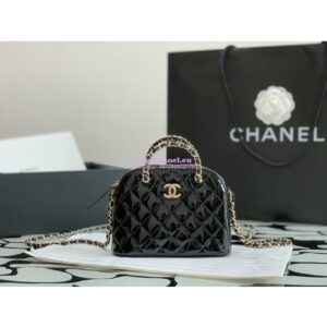 Replica Chanel Clutch with Chain Bag in Patent Calfskin AP3354 Black