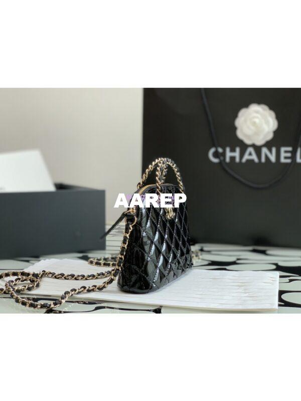 Replica Chanel Clutch with Chain Bag in Patent Calfskin AP3354 Black 3