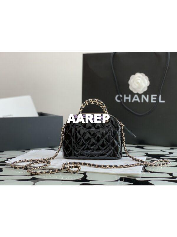 Replica Chanel Clutch with Chain Bag in Patent Calfskin AP3354 Black 6