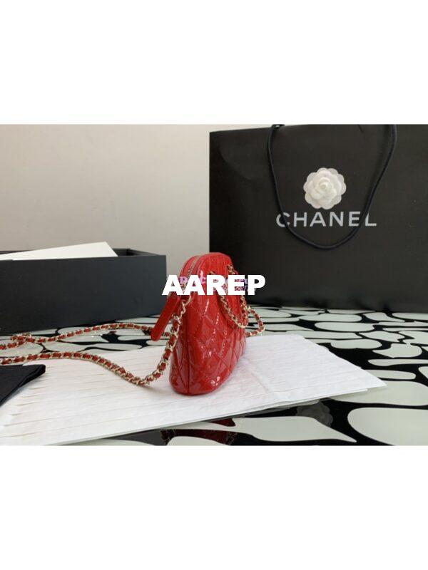 Replica Chanel Clutch with Chain Bag in Patent Calfskin AP3354 Red 3