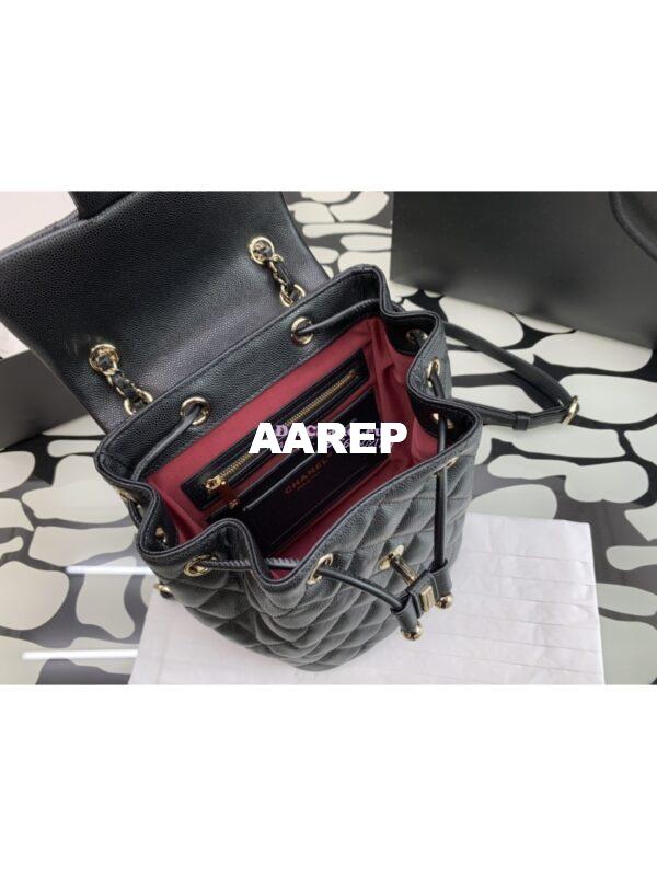 Replica Chanel 23P Small Backpack Grained Calfskin AS4058 Black 7
