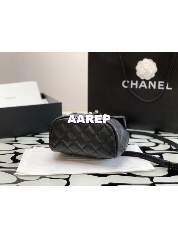 Replica Chanel 23P Small Backpack Grained Calfskin AS4058 Black 9