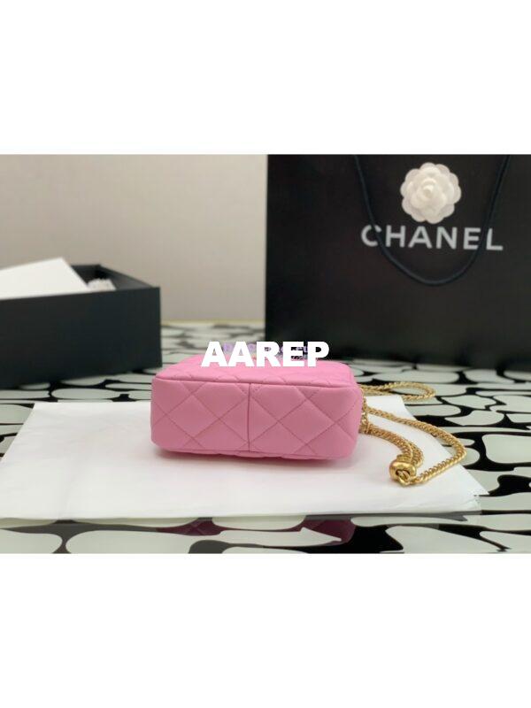Replica Chanel Small Hobo Heart Chain Grained Calfskin AS3830 Pink 5