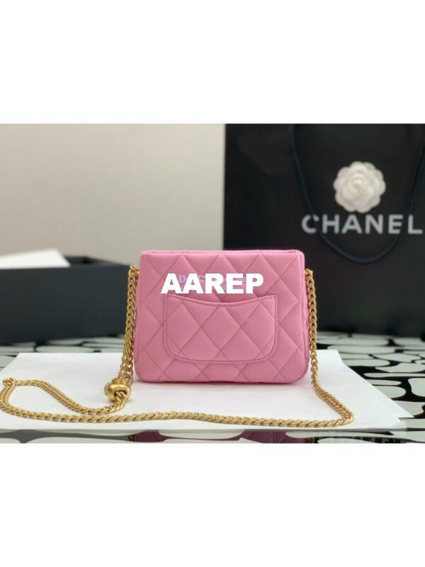 Replica Chanel Small Hobo Heart Chain Grained Calfskin AS3830 Pink 6