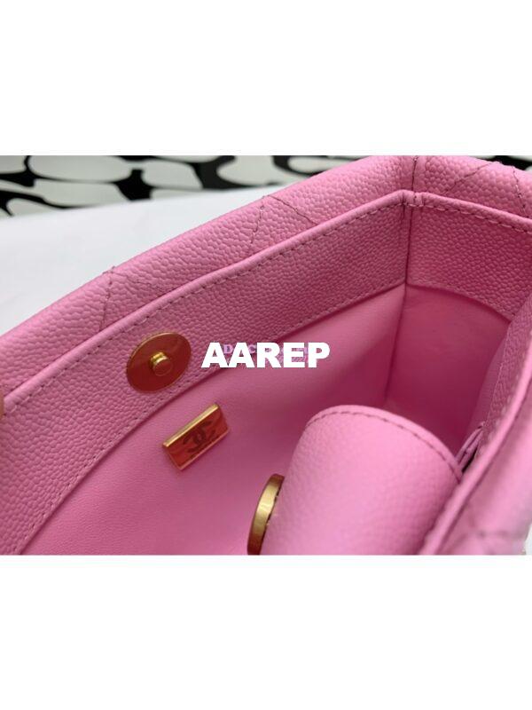 Replica Chanel Small Hobo Heart Chain Grained Calfskin AS3830 Pink 8
