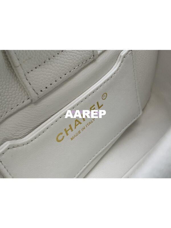 Replica Chanel Small Hobo Heart Chain Grained Calfskin AS3830 White 10