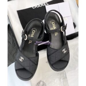 Replica Chanel 23SS Grosgrain Sandals 70mm G39918